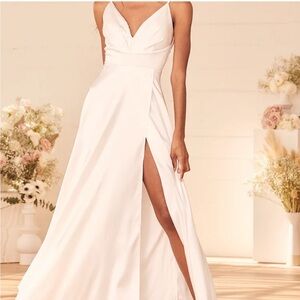 Found Love White Satin Dress